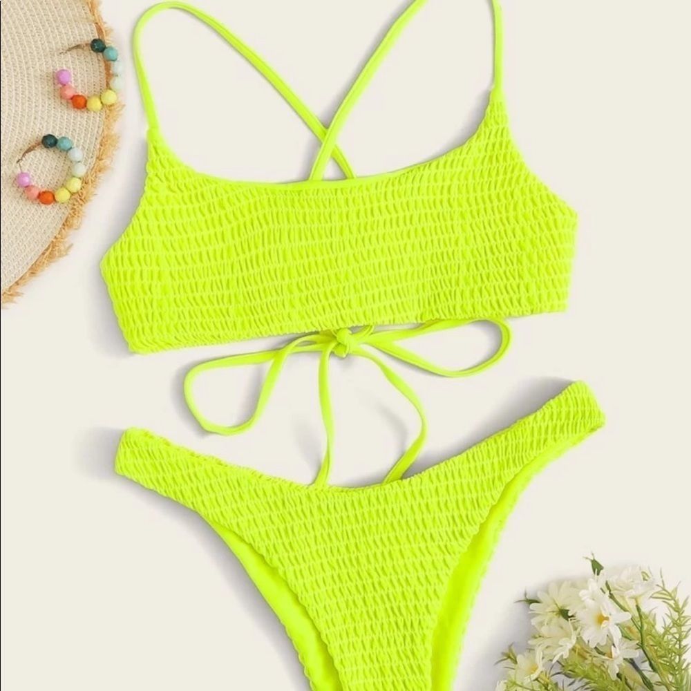 ‼️Shein Neon Textured Bikini ‼️